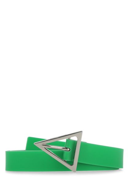 Cintura Triangle in pelle verde prato 