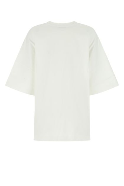 T-shirt oversize in cotone avorio