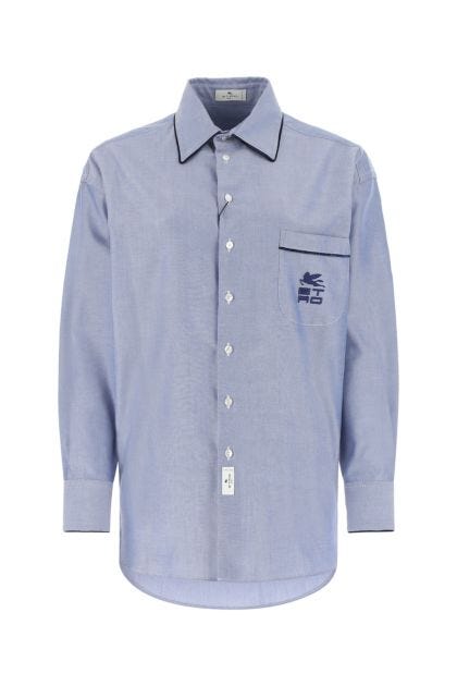 Camicia oversize in cotone blu