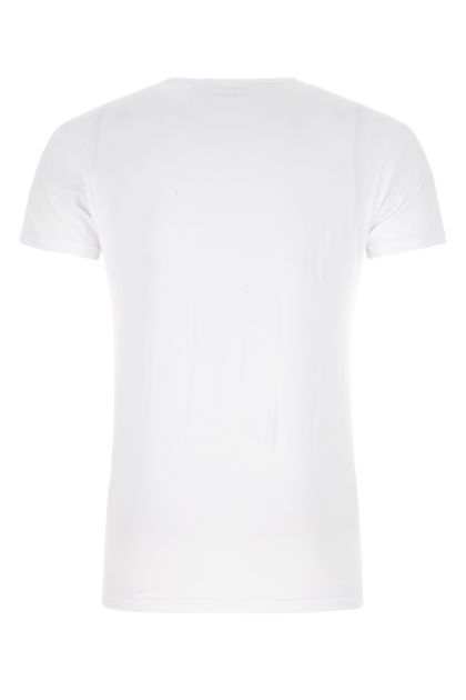 Set di t-shirt in cotone stretch bianco 