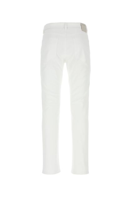Pantalone in cotone stretch bianco