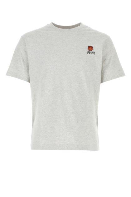 T-shirt in cotone grigio melangè