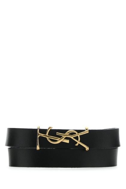 Black leather Opyum bracelet 
