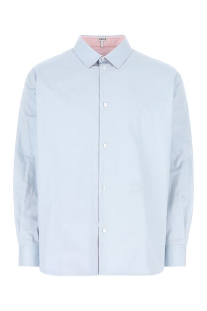 Camicia oversize in cotone azzurro