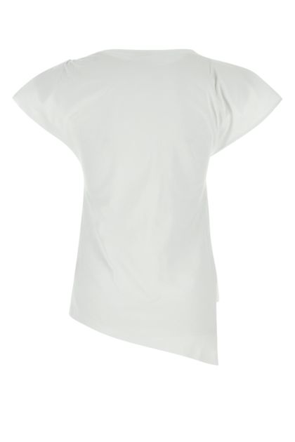 T-shirt Sebani in cotone bianco