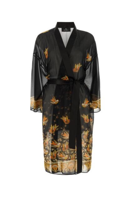 Kimono in raso stampato