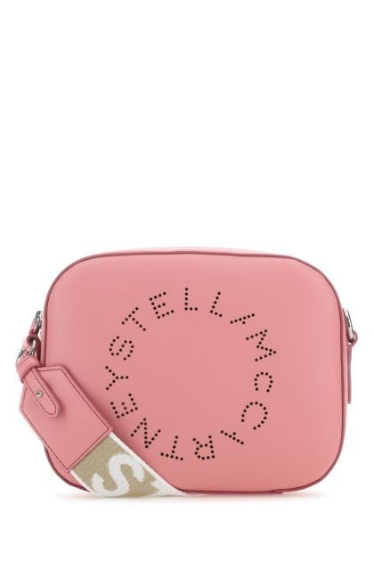 Borsa a tracolla Stella Logo mini in alter nappa rosa