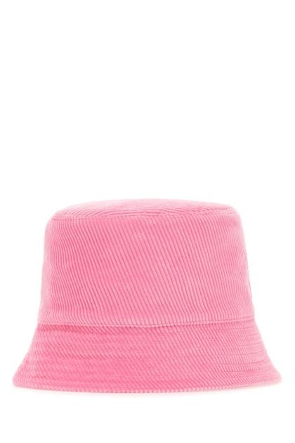 Cappello da pescatore in velluto a coste rosa