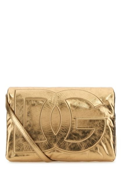 Clutch DG Logo Bag Soft in pelle oro