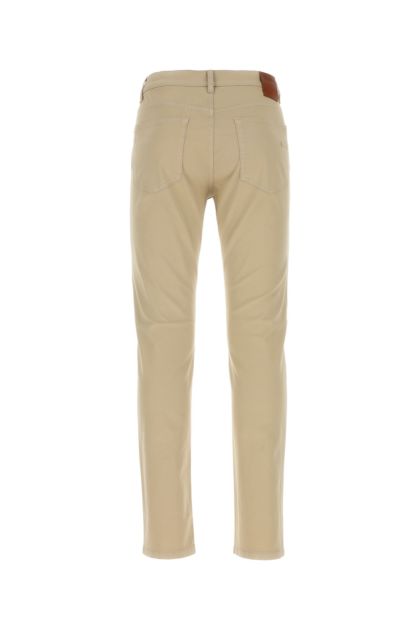Pantalone in cotone stretch beige