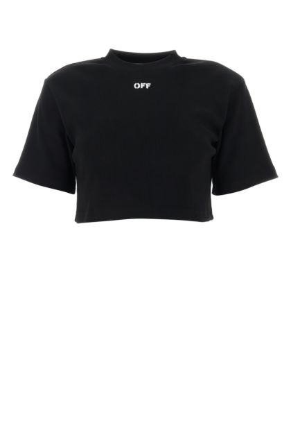 T-shirt in cotone stretch nero