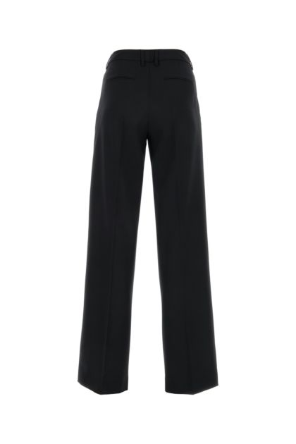 Pantalone Alessandra dalla gamba ampia in lana stretch nero